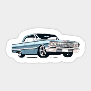 Blue Chevy Impala Sticker